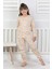 %100 Pamuk Süprem Penye Kumaş Avokado Desenli Uzun Kollu Bisiklet Yaka Kız Çocuk Pijama 5
