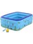 Şişme Havuz 3 Tabanlı Dikdörtgen Havuz Çocuk Şişme Havuzu 130X90X48CM Pompalı 1