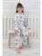 %100 Pamuk Süprem Penye Kumaş Uzun Kollu Bisiklet Yaka Kız Çocuk Pijama Takımı 3-8 Yaş 2
