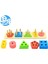 Wooden Toys Colorful Geometric Five Set Of Columns Geometrik Şekiller 1