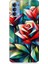 Oppo Reno 4 Uyumlu Soyut Origami Gül Deseni Desenli Silikon Kılıf 1