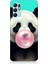 Oppo Reno 6 Uyumlu Sakız Çiğneyen Tatlı Panda Desenli Silikon Kılıf 1