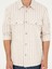 Erkek Bej Regular Fit Keten Karışımlı Ceket Gömlek 50288941-VR011 6