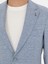 Erkek Mavi Slim Fit Keten Karışımlı Spor Ceket 50293943-VR036 7