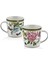 Muse Garden 2'li Kupa Set 9,5x9,6cm Çiçek Kelebek Porselen 1