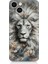 Apple iPhone 13 Uyumlu Aslan Asaletin Sessiz Gücü Desenli Silikon Kılıf 1