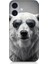 Apple iPhone 16 Plus Uyumlu Havalı Gözlüklü Ayı Desenli Silikon Kılıf 1