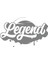 Legend Sticker 17X17 cm Gri 1