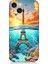 Apple iPhone 15 Uyumlu Denizaltında Eyfel Hayali Desenli Silikon Kılıf 1