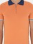 Erkek Turuncu Slim Fit Fermuarlı Polo Yaka Triko T-shirt 50285434-VR051 6