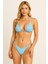 Kadın Mavi Üçgen Bikini Takımı Ayarlanabilir Bağlamalı Üst ve Alt 1