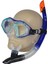 Mavi silikon maske ve snorkel seti, deniz ve su aktiviteleri için ideal, 13+ yaş uygun 3