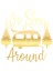 We Sleep Around Sticker 17X17 cm Gold 1