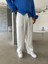 Tensel Kumaş Baggy Fit Pantolon-Beyaz 4