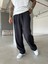 Tensel Kumaş Baggy Fit Pantolon-Siyah 2