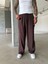 Tensel Kumaş Baggy Fit Pantolon-Kahve 4