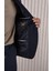 Erkek Likralı Beli Ipli Slim Fit Mono Yaka Takım Elbise 6