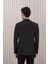 Erkek Likralı Beli Ipli Slim Fit Mono Yaka Takım Elbise 7
