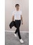 Erkek Likralı Beli Ipli Slim Fit Mono Yaka Takım Elbise 4
