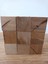 Doğal Ahşap Puzzle Blok, 3'lü Kare Set, Eğlenceli ve Güvenli Oyuncak Bej Renk 2