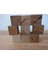 Doğal Ahşap Puzzle Blok, 3'lü Kare Set, Eğlenceli ve Güvenli Oyuncak Bej Renk 4