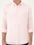 Erkek Pembe Regular Fit %100 Keten Gömlek 50284823-VR041 6