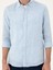Erkek Mavi Regular Fit %100 Keten Gömlek 50284823-VR036 6