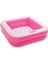 Pembe Mini Kare Şişme Havuz, 86x86x25 cm, Eğlence ve Serinlik için, Pompa hariç 1