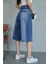 Baggy Orta Mavi Jean Şort 5