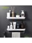 Duvara Yapışkanlı (Ikili) Banyo ve Mutfak Düzenleme Rafı Set Siyah Beyaz 1