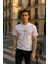 Erkek Slim Fit Enjeksiyon Baskılı Pamuklu T-Shirt 3