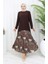 Sandy Kumaş Tunik Etek Ikili Takım 2073-04 Kahverengi 1
