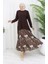 Sandy Kumaş Tunik Etek Ikili Takım 2073-04 Kahverengi 2