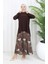 Sandy Kumaş Tunik Etek Ikili Takım 2073-04 Kahverengi 3