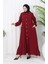 Çıtçıtlı Tunik Pantolon Ikili Takım 0097-03 Bordo 1