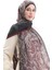 Karaca Desenli Cotton Şal 82003-11 Bordo Siyah 1