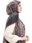 Karaca Desenli Cotton Şal 82003-11 Bordo Siyah 2