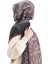 Karaca Desenli Cotton Şal 82003-11 Bordo Siyah 3