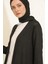 Sade Ince Basic Uzun Hırka Tesettür Hırka Anne Hırka 8755-01 Siyah 4