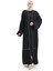 Modal Kumaş Biyeli Abaya Ferace 4470-02 Siyah 1