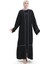 Modal Kumaş Biyeli Abaya Ferace 4470-02 Siyah 2