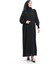Krem Kumaş Keten Ferace 5095-01 Siyah 3