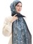 Karaca Desenli Cotton Şal 82003-06 Lacivert Krem 1