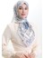 Karaca Desenli Cotton Eşarp 81094-01 Lila Somon 1