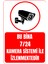 35 x 50 Bu Bina 7/24 Kamera Sistemi ile Izlenmektedir Folyo Baskı Sticker Uyarı Levhası 1