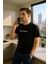 Erkek Slim Fit Los Angeles Baskılı Pamuklu T-Shirt 1