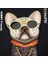 iPhone 16 Pro Uyumlu 3D Gözlük Zincir Köpek Detaylı Nakış İşlemeli Kabartmalı Cool Glasses Kılıf 2