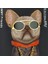 iPhone 15 Pro Uyumlu 3D Gözlük Zincir Köpek Detaylı Nakış İşlemeli Kabartmalı Cool Glasses Kılıf 2