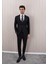 Erkek Slim Fit Sivri Yaka Yelekli Takım Elbise 1