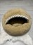 Pet Simit Mağara Yatak Xl - Kedi, Küçük Irk Köpek Yatağı 60X60X18CM Peluş Kumaş Kahverengi, 2